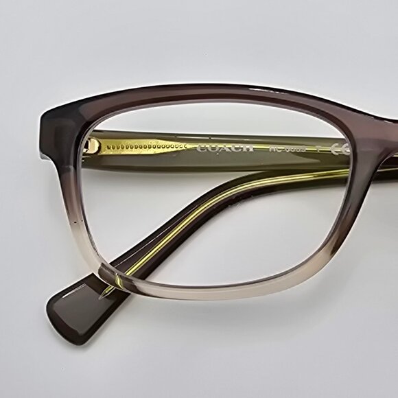 Coach HC6089 5400 Brown Gradient Olive Cat Eye Eyeglasses Frame 51-16-135 - Picture 12 of 12